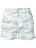 Loveless - Camouflage Track Shorts - Women - Cotton - 36, White, Cotton