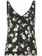 Off-white Logo And Floral Print Tank Top - Black