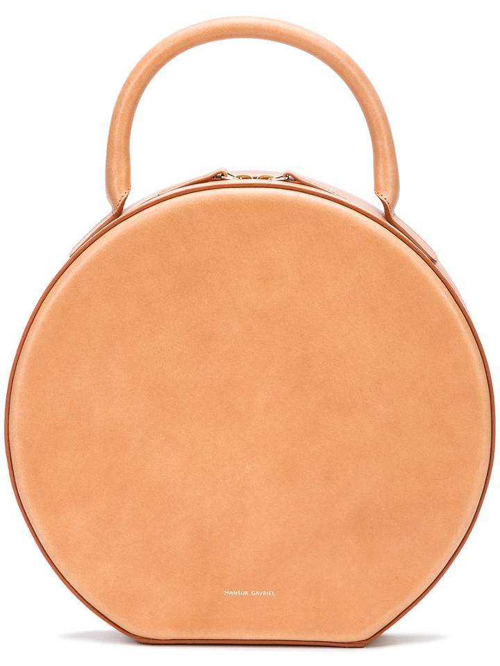 Mansur Gavriel - Round Tote - Women - Calf Leather - One Size, Nude/neutrals, Calf Leather