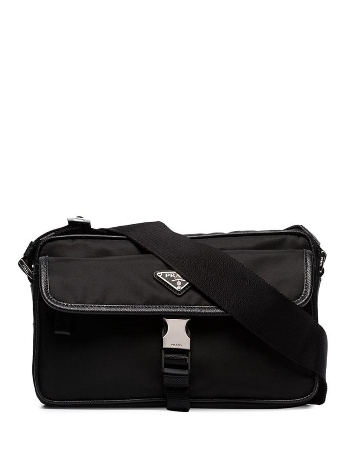 Prada Logo Plaque Camera Bag - Black