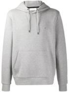 Calvin Klein Embroidered Logo Loose-fit Hoodie - Grey