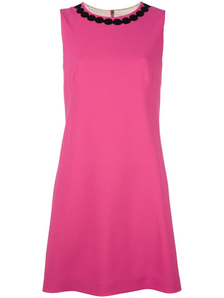 Dolce & Gabbana Shift Dress, Women's, Size: 46, Pink/purple, Cotton/acetate/viscose/spandex/elastane