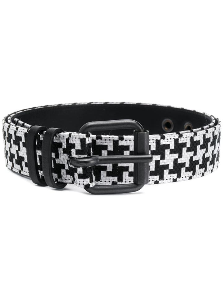 Haider Ackermann Houndstooth Belt - Black