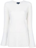 Cashmere In Love Cashmere True Cut-out Sweater - White