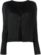 Pleats Please By Issey Miyake Plissé Cardigan, Women's, Size: 5, Black, Polyester