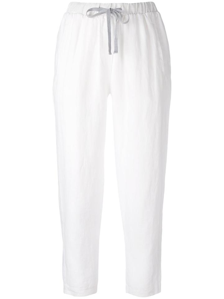 Le Tricot Perugia - Slouch Trousers - Women - Linen/flax - 46, White, Linen/flax