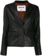 S.w.o.r.d 6.6.44 Single Breasted Leather Blazer - Black