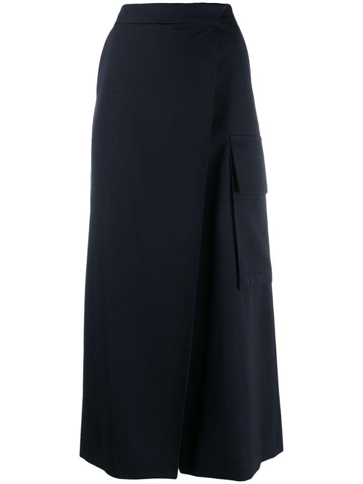 Ports 1961 Wide-leg Wrap Trousers - Blue