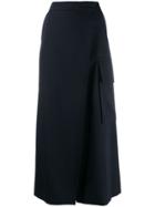 Ports 1961 Wide-leg Wrap Trousers - Blue