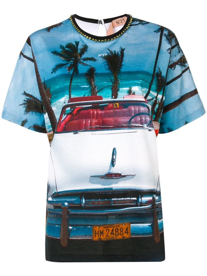 No21 Beach Car T-shirt - White