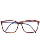 Saint Laurent Eyewear - Square Glasses - Unisex - Acetate - 58, Brown, Acetate
