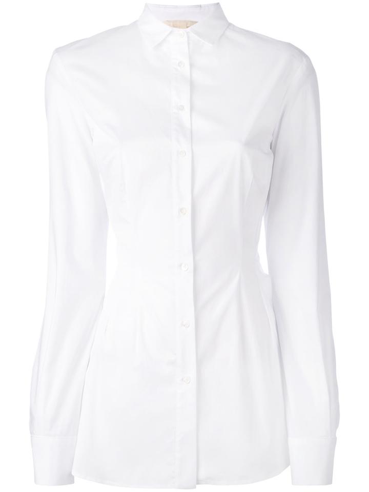 Peplum Hem Shirt - Women - Cotton/spandex/elastane - 40, White, Cotton/spandex/elastane, Antonio Berardi