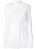 Peplum Hem Shirt - Women - Cotton/spandex/elastane - 40, White, Cotton/spandex/elastane, Antonio Berardi