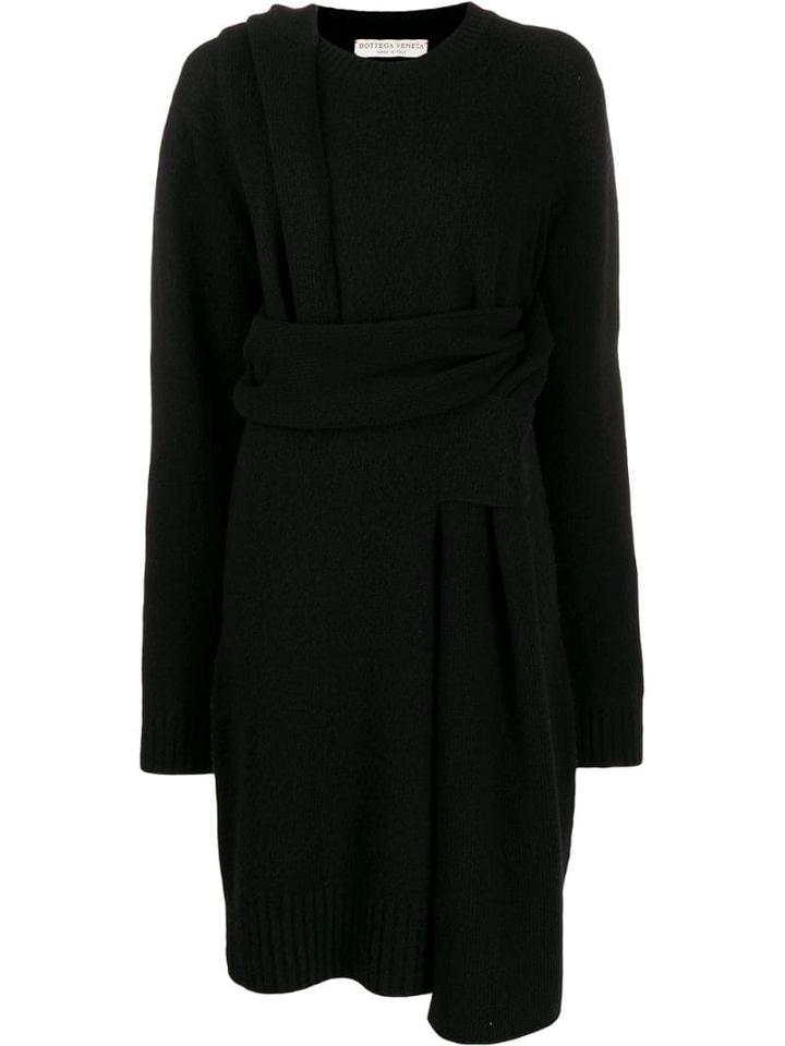 Bottega Veneta Deconstructed Wrap Dress - Black