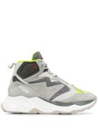 Msgm Ankle Lace-up Sneakers - Grey