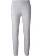 Dkny Slim Fit Trousers, Women's, Size: Xs, Grey, Linen/flax/spandex/elastane/viscose