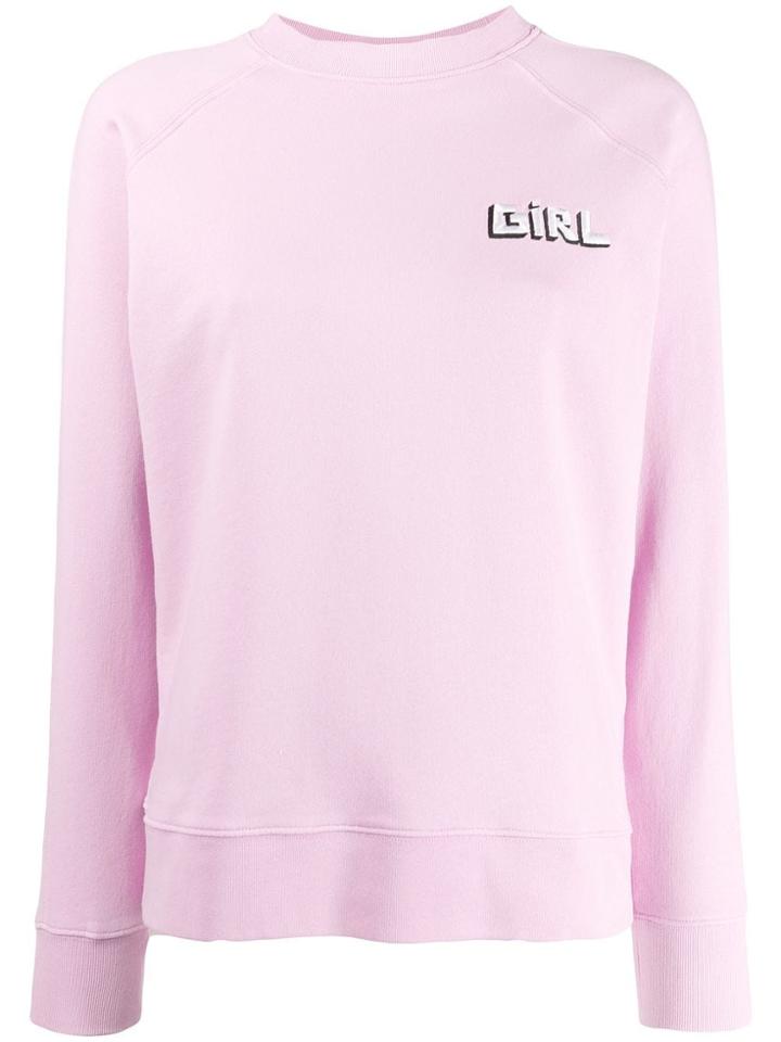 Bella Freud 'girl' Slogan Jersey Sweater - Pink
