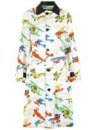 Reinaldo Lourenço Airplane Print Trench Coat - Unavailable