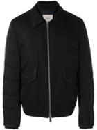 Cerruti 1881 Padded Sleeve Zip-up Jacket, Men's, Size: 46, Black, Wool/polyester/cotton/feather Down