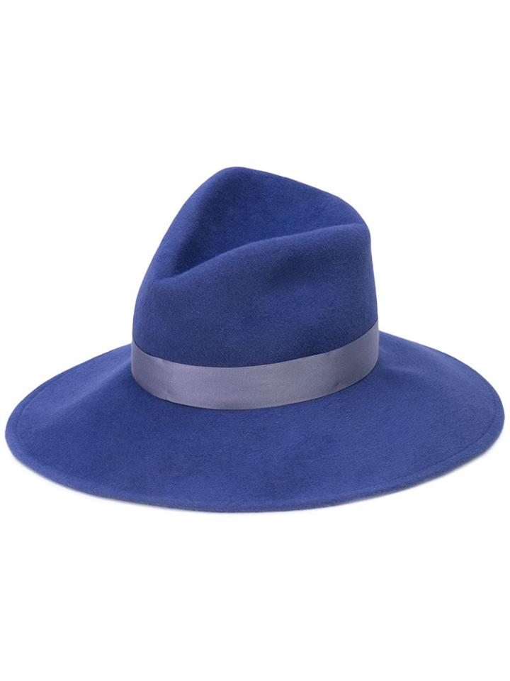 Gigi Burris Millinery Pinched Crown Hat - Blue
