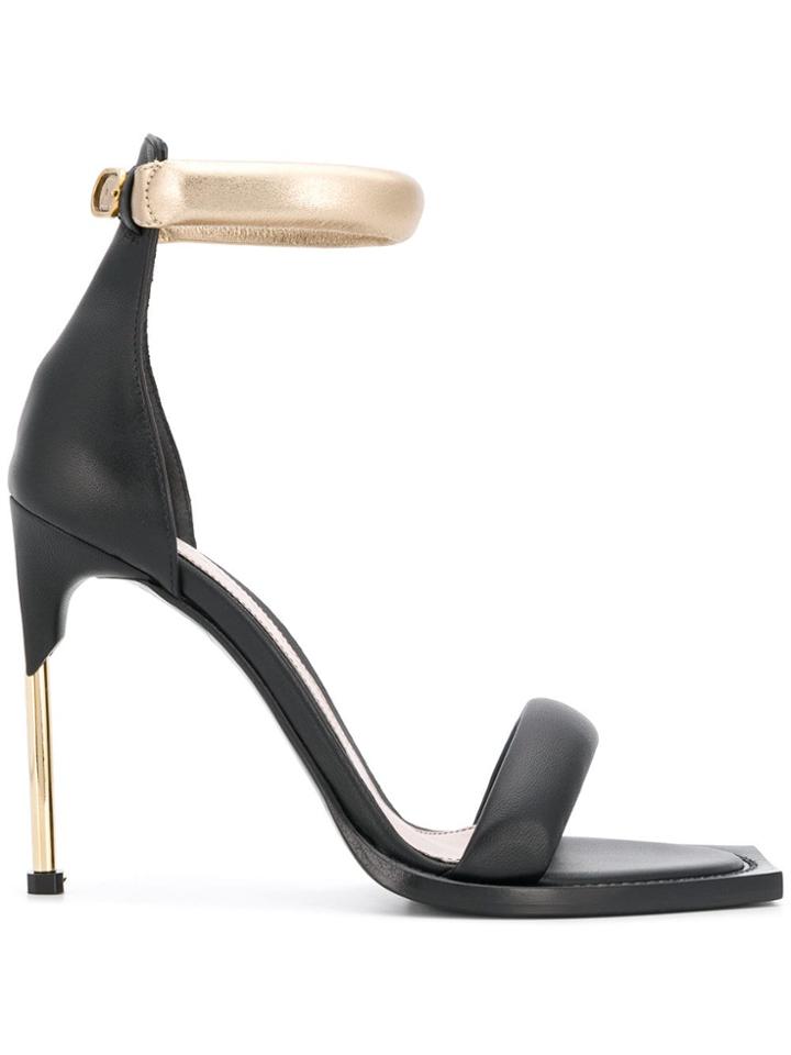 Alexander Mcqueen Contrast Open-toe Sandals - Black