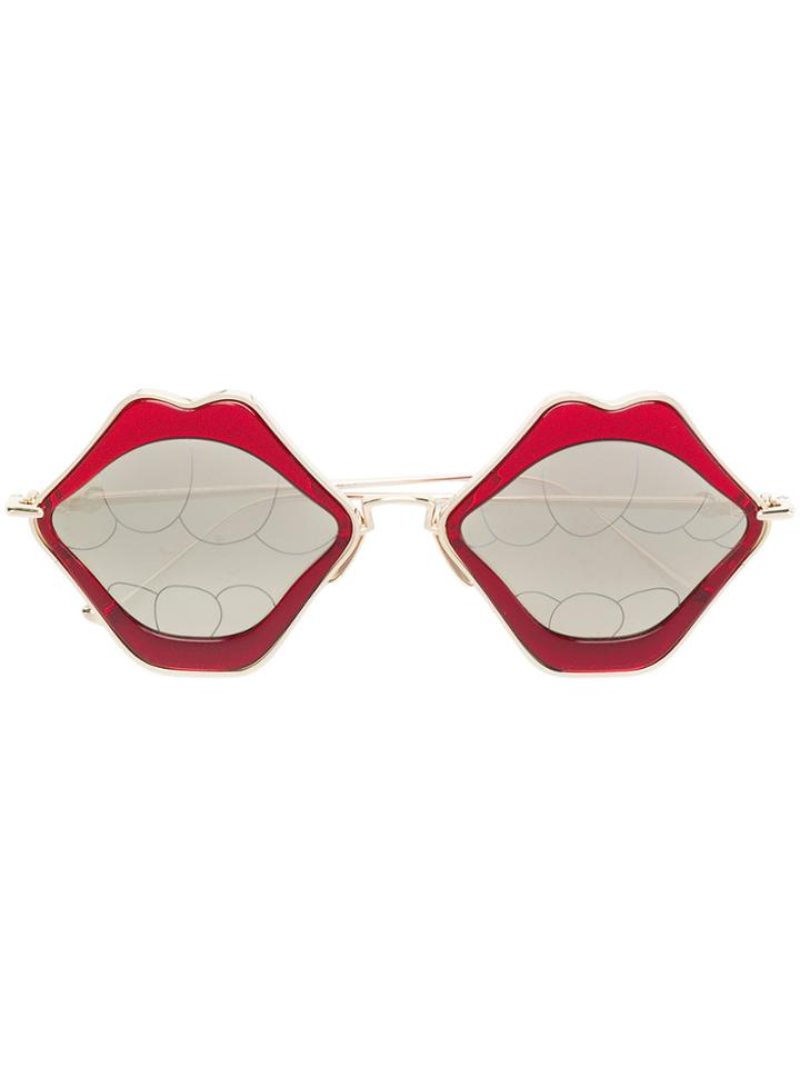 Chrome Hearts Oversized Sunglasses - Red