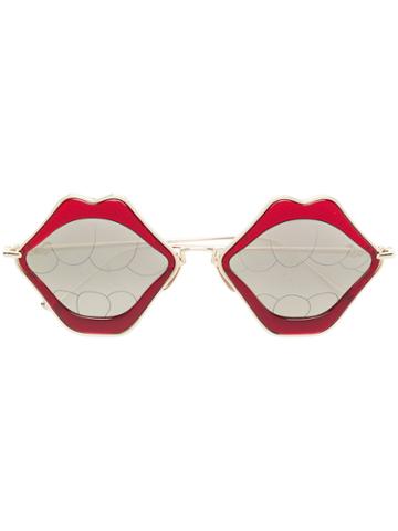 Chrome Hearts Oversized Sunglasses - Red