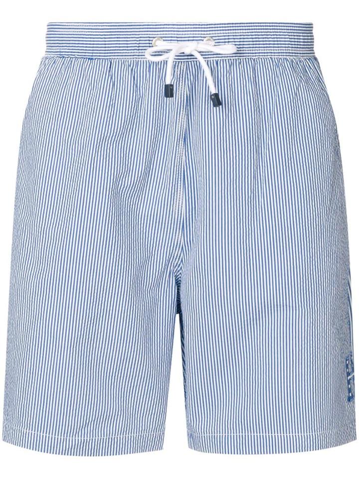 Hackett Striped Swim Shorts - Blue