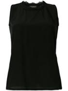 Twin-set Frayed Neck Vest - Black