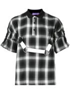 Private Policy Plaid Polo With Harness, Men's, Size: Small, Black, Cotton