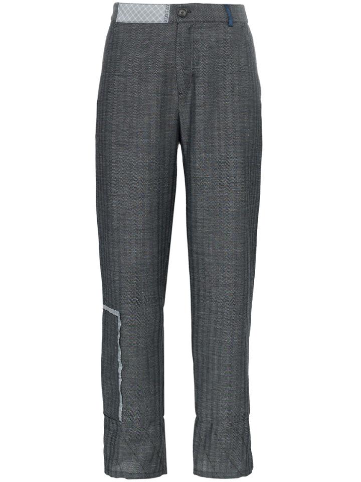 78 Stitches Patch Detail Trousers - Blue
