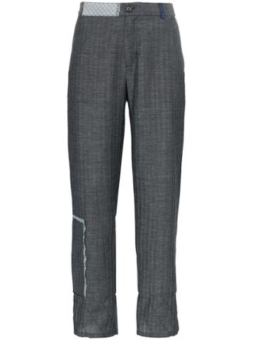 78 Stitches Patch Detail Trousers - Blue