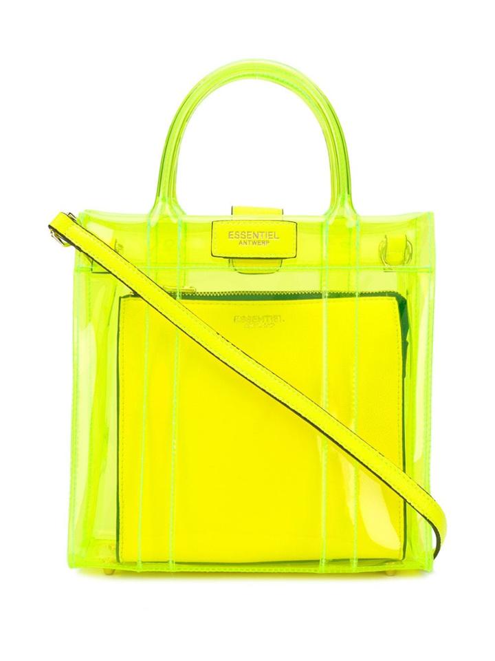 Essentiel Antwerp Smooch Transparent Tote - Yellow