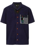 Kolor Contrast Patch Short-sleeve Shirt - Purple
