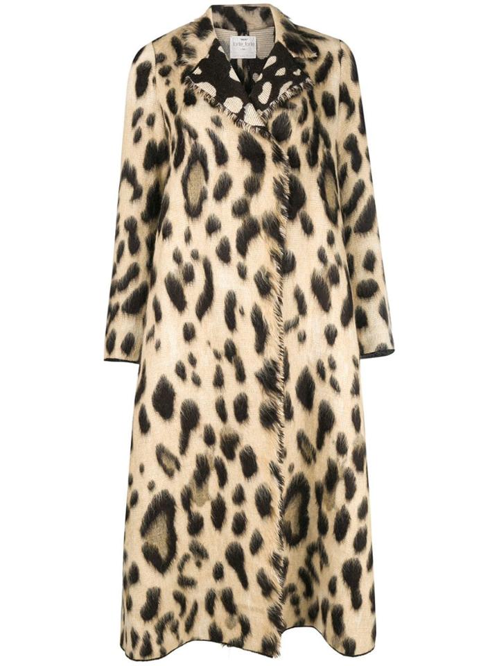 Forte Forte Spotted Furry Coat - Nude & Neutrals