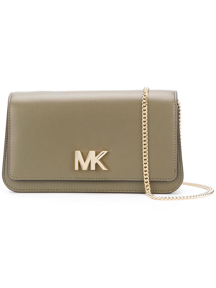 Michael Michael Kors Monogram Clutch Bag - Green
