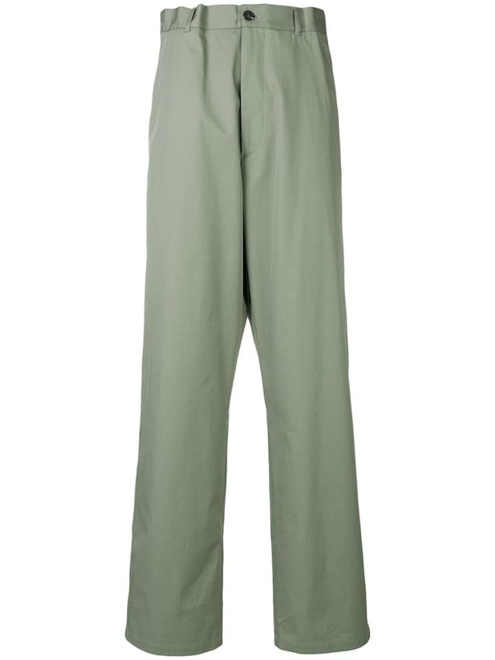 Maison Margiela Loose-fit Cotton Trousers - Green