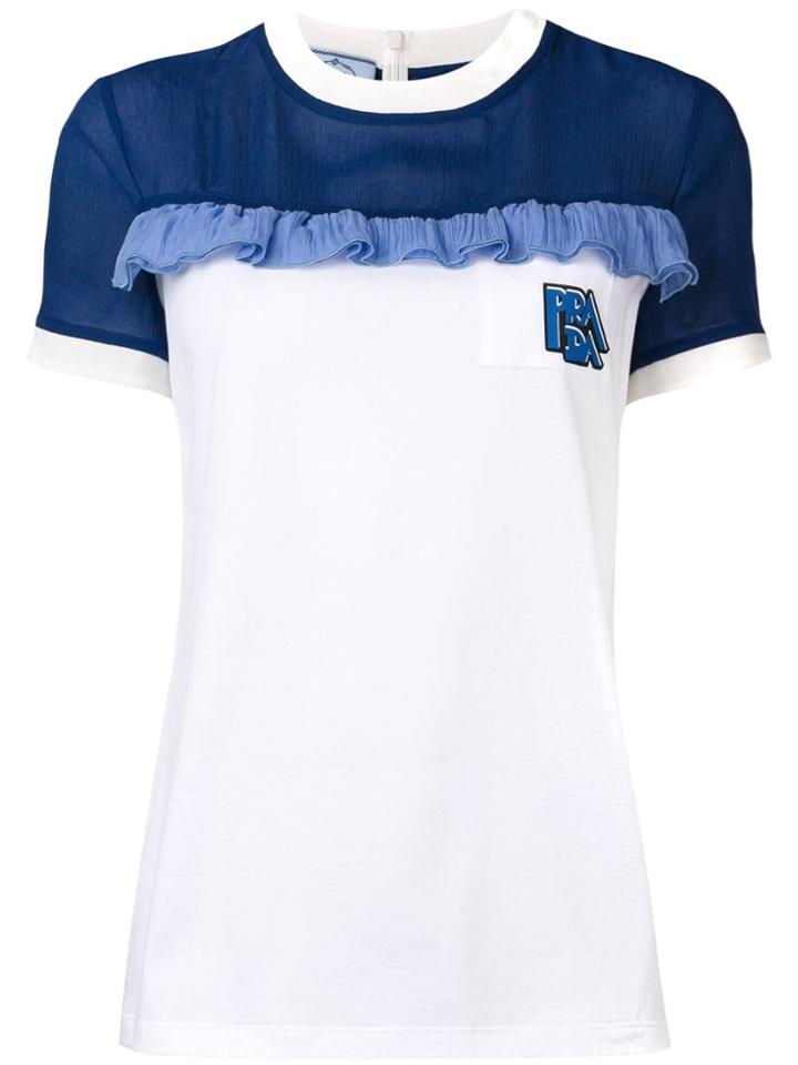 Prada Bicolour T-shirt - Blue