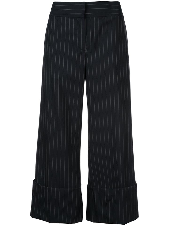 Monse Pinstripe Trousers - Blue