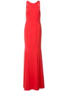 Jay Godfrey Draped Back Gown, Women's, Size: 2, Red, Polyester/spandex/elastane