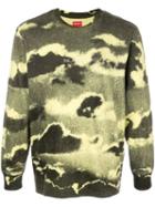 Supreme Cloud Print Long-sleeved T-shirt - Pale Yellow