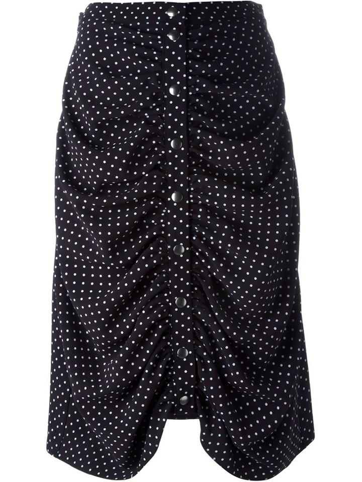 J.w. Anderson Ruched Polka Dot Skirt