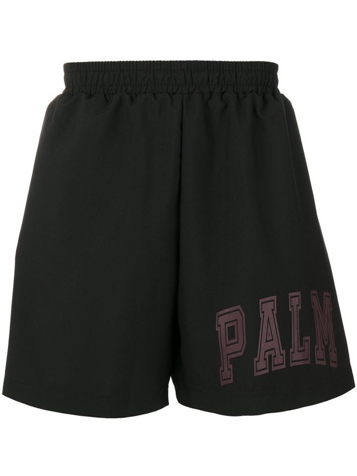 Palm Angels - Logo Shorts - Men - Polyester - M, Black, Polyester