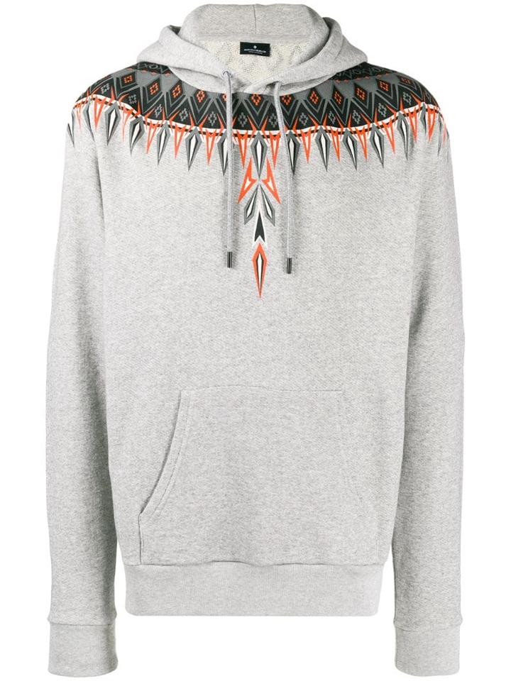 Marcelo Burlon County Of Milan Eagle Wings Hoodie - Grey