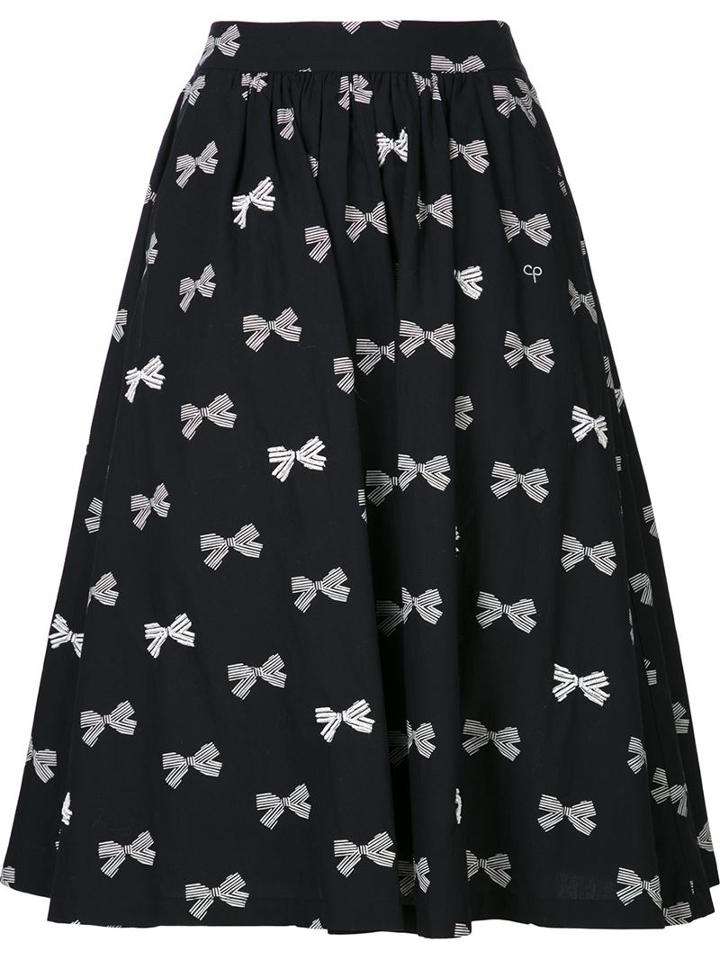 Chinti And Parker Bow Print A-line Skirt