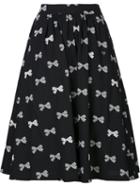 Chinti And Parker Bow Print A-line Skirt