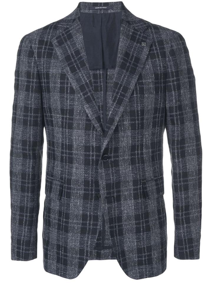 Tagliatore Classic Checked Blazer - Blue