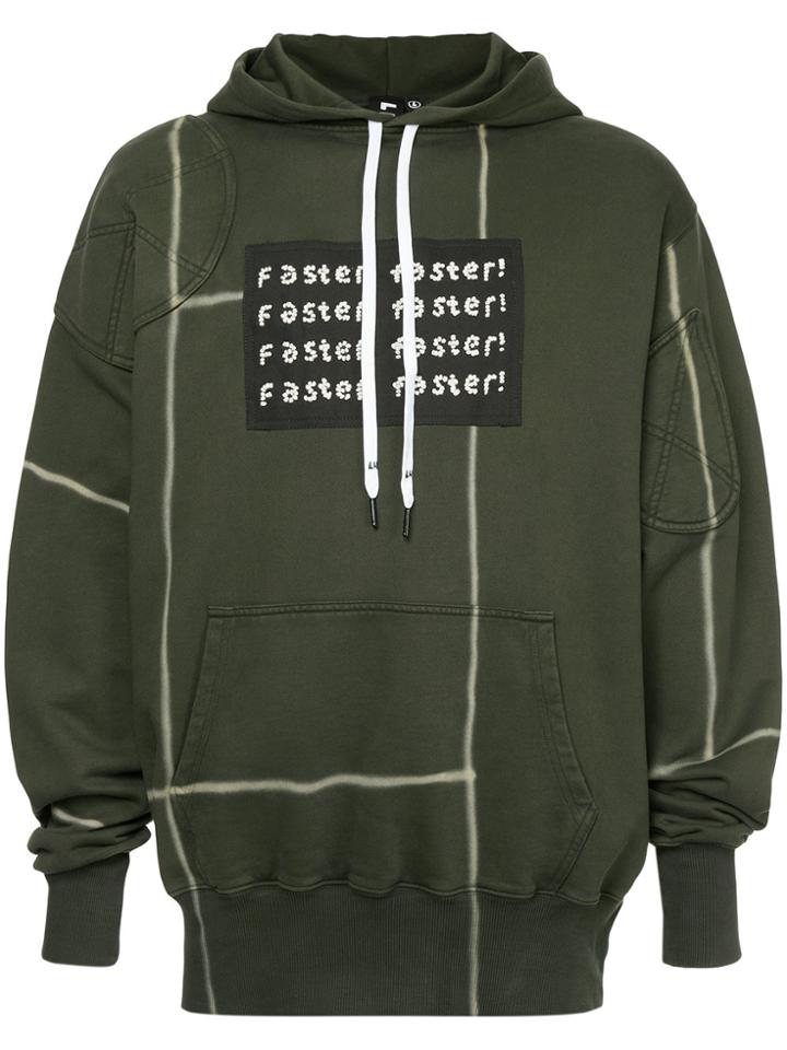 Liam Hodges Faster Panelled Hoodie - Green