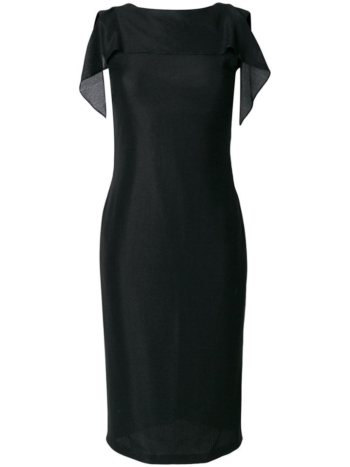 Tom Ford Draped Trim Fitted Dress - Black