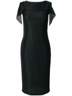 Tom Ford Draped Trim Fitted Dress - Black